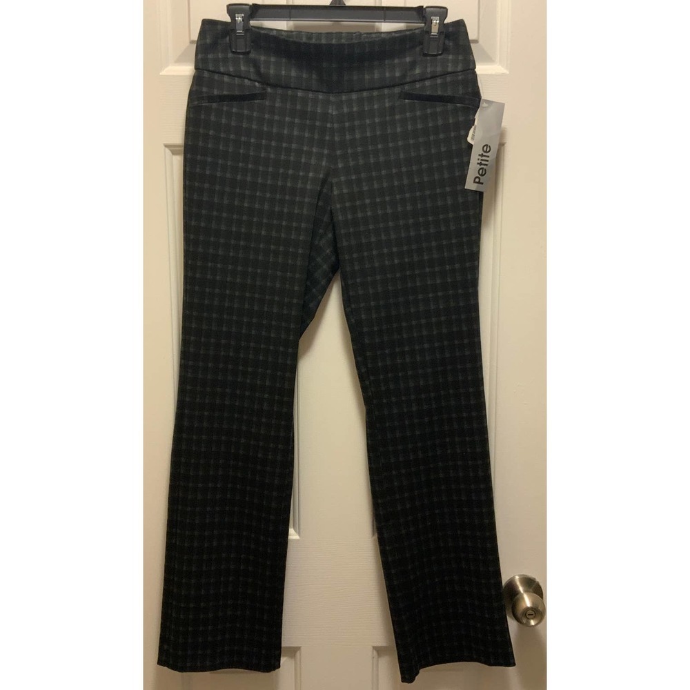 7th Avenue Plaid Black Dress Pants Size Small
